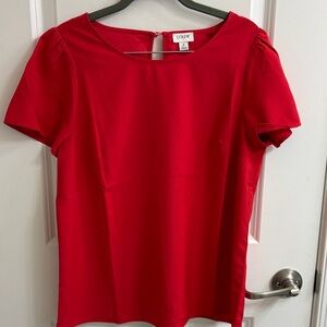J. Crew Bright Red Blouse